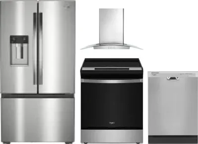 4 Piece Package Includes Refrigerator, Range, Hood And Dishwasher