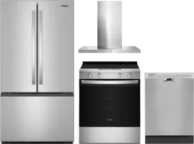 4 Piece Package Includes Refrigerator, Range, Hood And Dishwasher