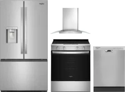 4 Piece Package Includes Refrigerator, Range, Hood And Dishwasher