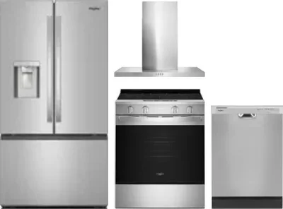4 Piece Package Includes Refrigerator, Range, Hood And Dishwasher
