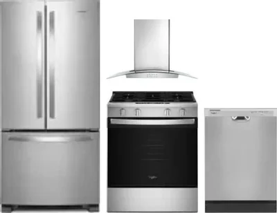 4 Piece Package Includes Refrigerator, Range, Hood And Dishwasher