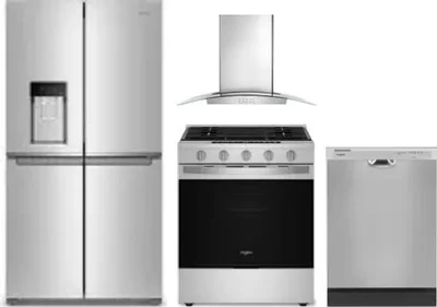 4 Piece Package Includes Refrigerator, Range, Hood And Dishwasher