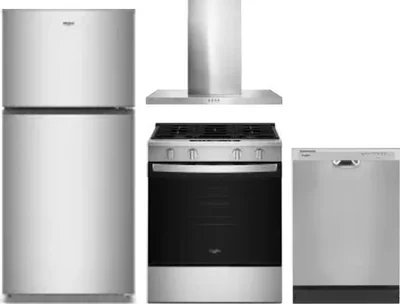 4 Piece Package Includes Refrigerator, Range, Hood And Dishwasher
