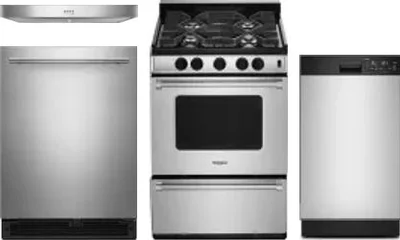 4 Piece Package Includes Refrigerator, Range, Hood And Dishwasher