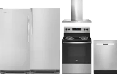 5 Piece Package Includes Refrigerator, Freezer, Range, Hood And Dishwasher