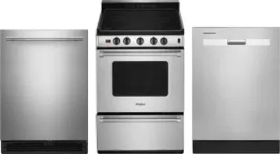 3 Piece Package Includes Refrigerator, Range And Dishwasher