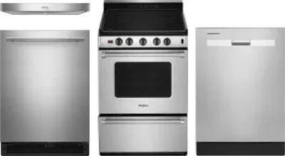 4 Piece Package Includes Refrigerator, Range, Hood And Dishwasher