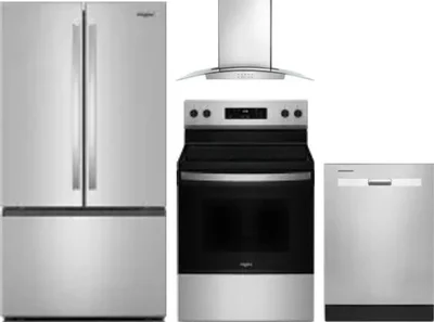 4 Piece Package Includes Refrigerator, Range, Hood And Dishwasher