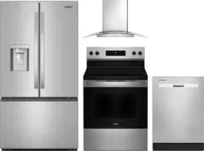 4 Piece Package Includes Refrigerator, Range, Hood And Dishwasher