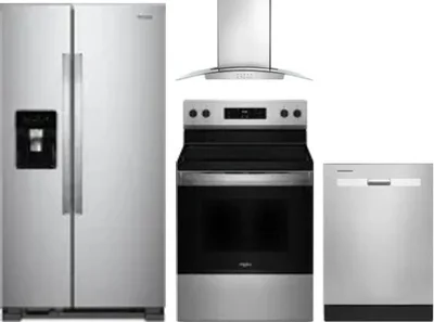 4 Piece Package Includes Refrigerator, Range, Hood And Dishwasher