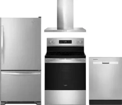 4 Piece Package Includes Refrigerator, Range, Hood And Dishwasher