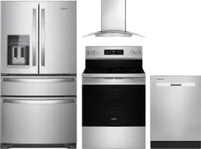 4 Piece Package Includes Refrigerator, Range, Hood And Dishwasher