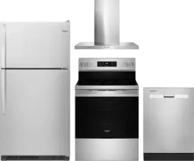 4 Piece Package Includes Refrigerator, Range, Hood And Dishwasher