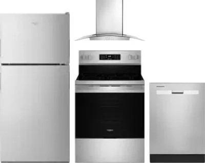 4 Piece Package Includes Refrigerator, Range, Hood And Dishwasher
