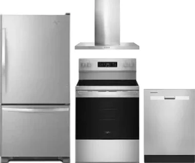 4 Piece Package Includes Refrigerator, Range, Hood And Dishwasher