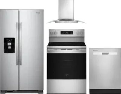 4 Piece Package Includes Refrigerator, Range, Hood And Dishwasher