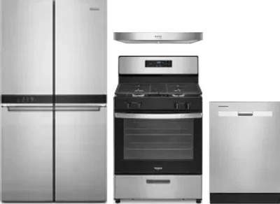 4 Piece Package Includes Refrigerator, Range, Hood And Dishwasher