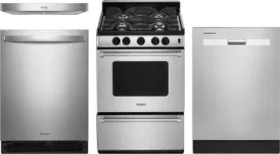 4 Piece Package Includes Refrigerator, Range, Hood And Dishwasher