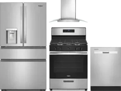 4 Piece Package Includes Refrigerator, Range, Hood And Dishwasher