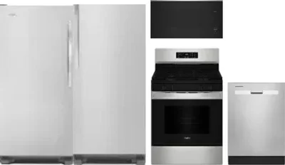 5 Piece Package Includes Refrigerator, Freezer, Range, Microwave And Dishwasher