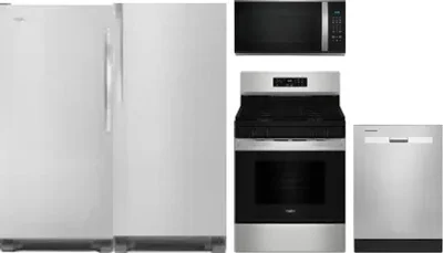 5 Piece Package Includes Refrigerator, Freezer, Range, Microwave And Dishwasher