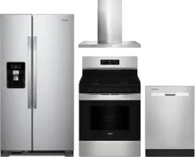 4 Piece Package Includes Refrigerator, Range, Hood And Dishwasher