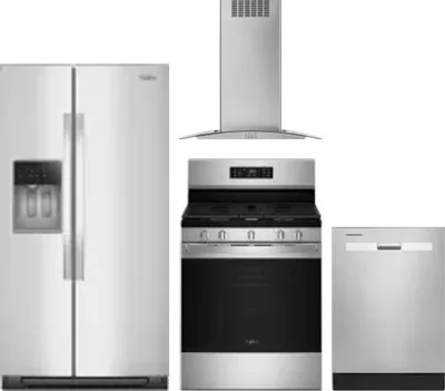 4 Piece Package Includes Refrigerator, Range, Hood And Dishwasher