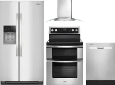 4 Piece Package Includes Refrigerator, Range, Hood And Dishwasher