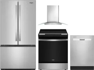 4 Piece Package Includes Refrigerator, Range, Hood And Dishwasher