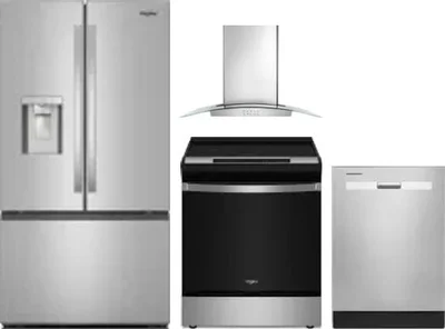 4 Piece Package Includes Refrigerator, Range, Hood And Dishwasher