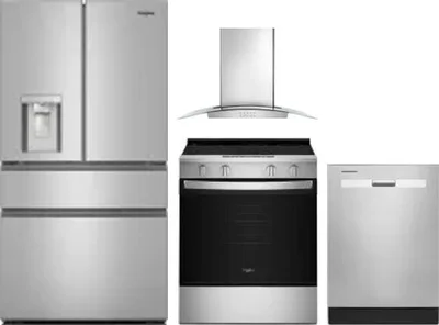 4 Piece Package Includes Refrigerator, Range, Hood And Dishwasher