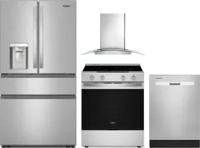 4 Piece Package Includes Refrigerator, Range, Hood And Dishwasher