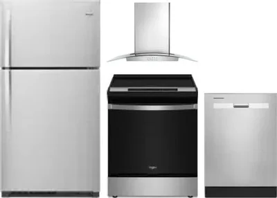4 Piece Package Includes Refrigerator, Range, Hood And Dishwasher