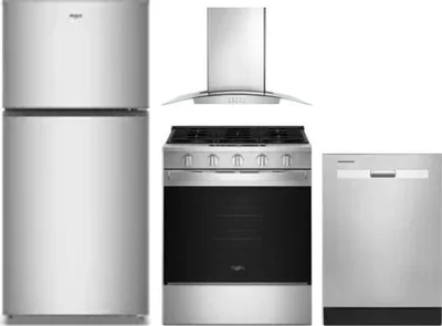 4 Piece Package Includes Refrigerator, Range, Hood And Dishwasher