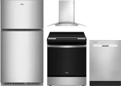 4 Piece Package Includes Refrigerator, Range, Hood And Dishwasher