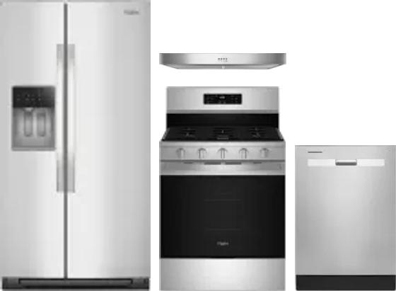 4 Piece Package Includes Refrigerator, Range, Hood And Dishwasher
