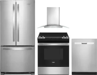 4 Piece Package Includes Refrigerator, Range, Hood And Dishwasher
