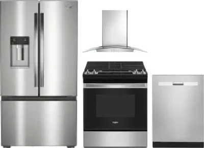4 Piece Package Includes Refrigerator, Range, Hood And Dishwasher
