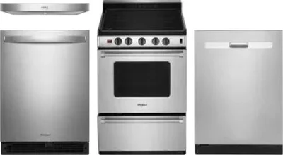 4 Piece Package Includes Refrigerator, Range, Hood And Dishwasher