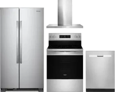 4 Piece Package Includes Refrigerator, Range, Hood And Dishwasher