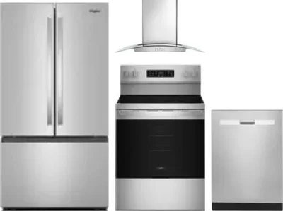 4 Piece Package Includes Refrigerator, Range, Hood And Dishwasher