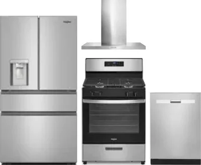 4 Piece Package Includes Refrigerator, Range, Hood And Dishwasher