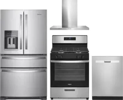 4 Piece Package Includes Refrigerator, Range, Hood And Dishwasher