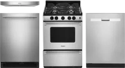 4 Piece Package Includes Refrigerator, Range, Hood And Dishwasher