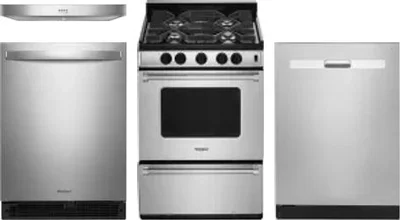 4 Piece Package Includes Refrigerator, Range, Hood And Dishwasher