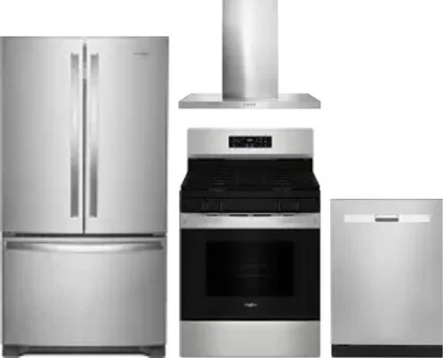 4 Piece Package Includes Refrigerator, Range, Hood And Dishwasher