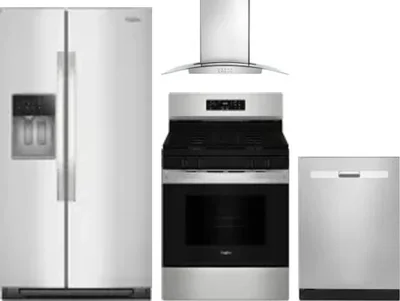 4 Piece Package Includes Refrigerator, Range, Hood And Dishwasher