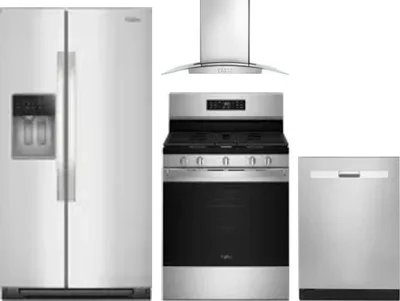 4 Piece Package Includes Refrigerator, Range, Hood And Dishwasher