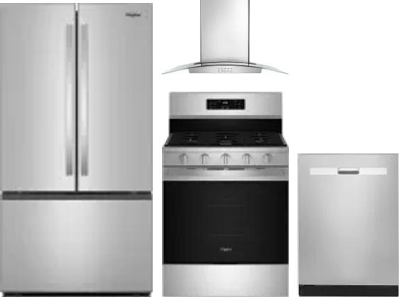 4 Piece Package Includes Refrigerator, Range, Hood And Dishwasher