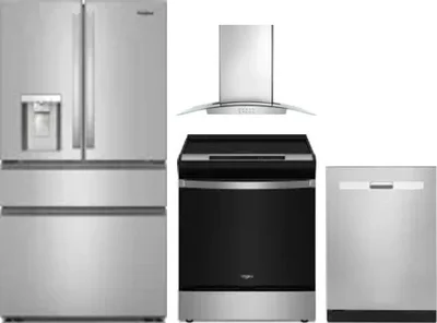 4 Piece Package Includes Refrigerator, Range, Hood And Dishwasher